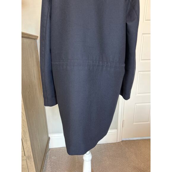 COS | Navy Blue Wool Blend Hooded Parka Coat | 38R - Picture 10 of 14